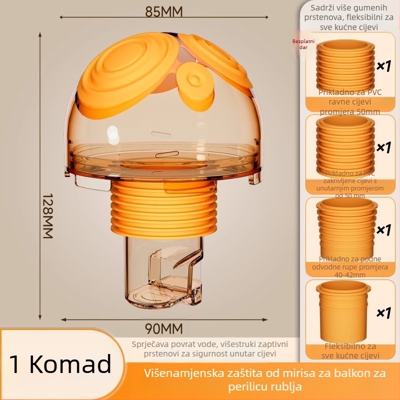 Trostruki spoj za odvodnu cijev perilice rublja – ABS materijal, Riverside, šifra 4567, 1:2 razdjelnik