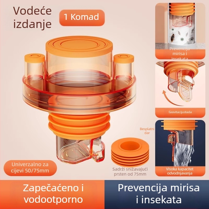 Trostruki spoj za odvodnu cijev perilice rublja – ABS materijal, Riverside, šifra 4567, 1:2 razdjelnik