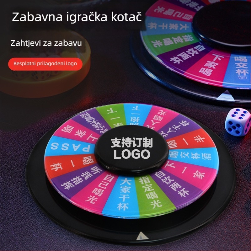 Akrilni okretni točak za piće za bar i KTV — interaktivna zabavna igra za uzrast 15+, pogodna za šah i karte