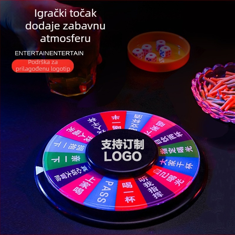 Akrilni okretni točak za piće za bar i KTV — interaktivna zabavna igra za uzrast 15+, pogodna za šah i karte