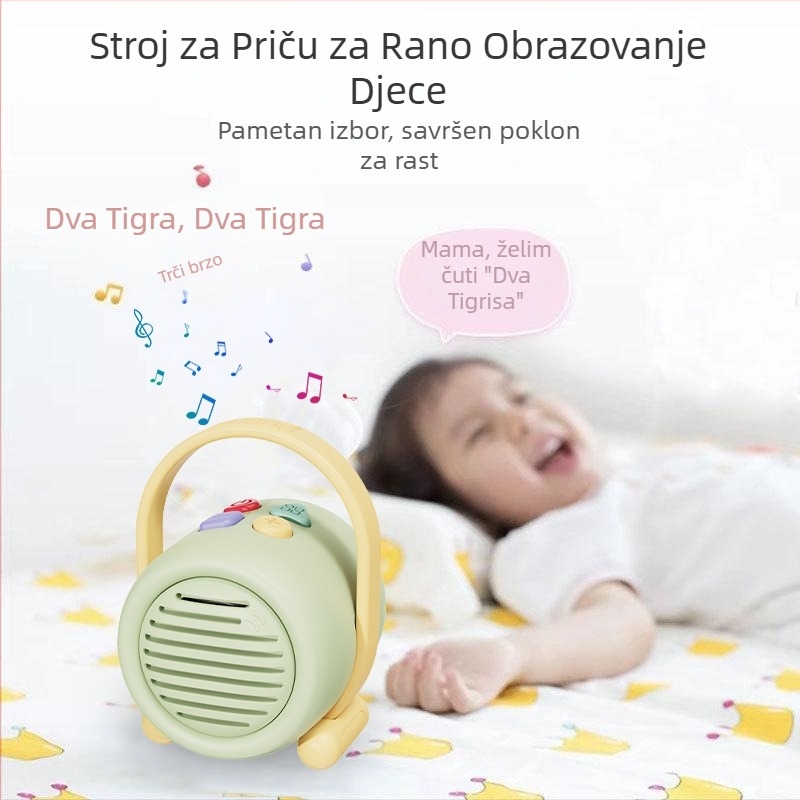 Predškolska priča-mašina s Bluetoothom i MP3 reprodukcijom (punjiva LiPo baterija; 2–4 GB memorije; djeca 4–6 godina)