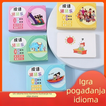 Karte s idiomima za djecu – edukativna papirnata igra, uzrast 4–6 godina, unutarnja upotreba