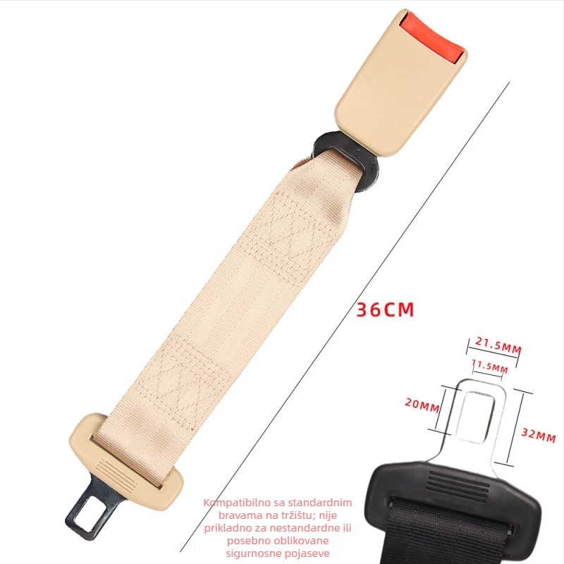 Trudnični sigurnosni pojas za auto – podrška trbuhu, fiksacija suvozača, zaštita od udara, poliester (Brand: Casino); Obrada i prilagođavanje: Da