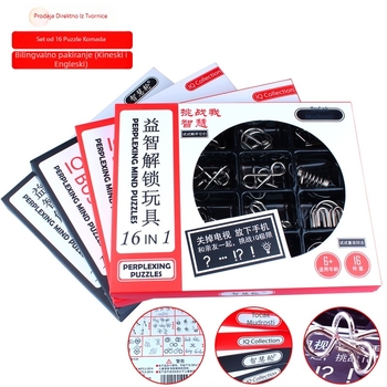 Kongming Lock metalni skup s 16 komada i devet lanaca — za DIY
