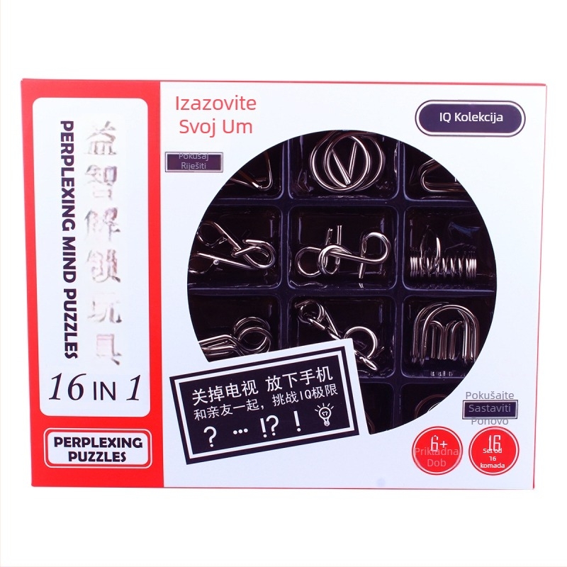 Kongming Lock metalni skup s 16 komada i devet lanaca — za DIY