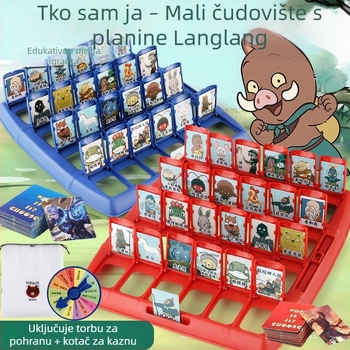 Obrazovna društvena igra za djecu: Pogodi tko sam Langlang Mountain Little Monster — interaktivni plastični zagonetni igrač za učenje (14+)