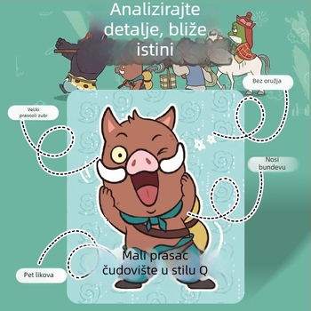 Obrazovna društvena igra za djecu: Pogodi tko sam Langlang Mountain Little Monster — interaktivni plastični zagonetni igrač za učenje (14+)