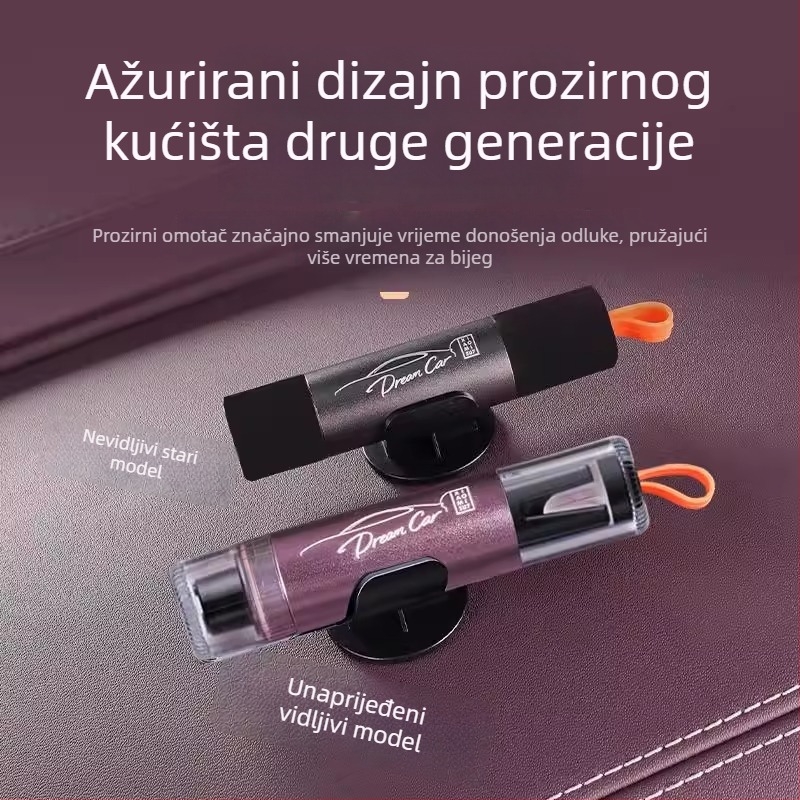 Sigurnosni čekić za auto staklo, kompatibilan s Xiaomi Su7/Yu7 – 2-u-1 alat za spašavanje, unutarnja dodatna oprema