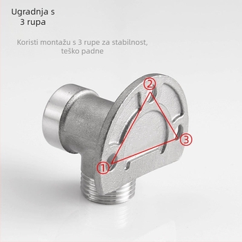 Tuš adapter od nehrđajućeg čelika 304, navoj 6-4, model YQ170018J, moderni minimalistički stil, montažna baza