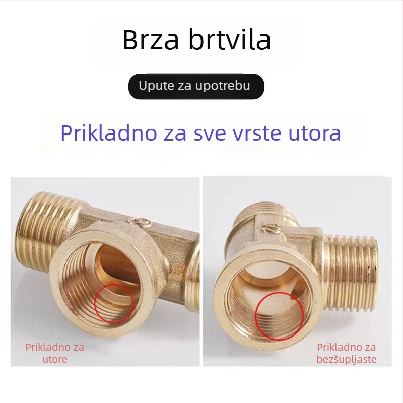 Mjedeni brtveni prsten za kutni ventil slavine, brza montaža, sprječavanje curenja