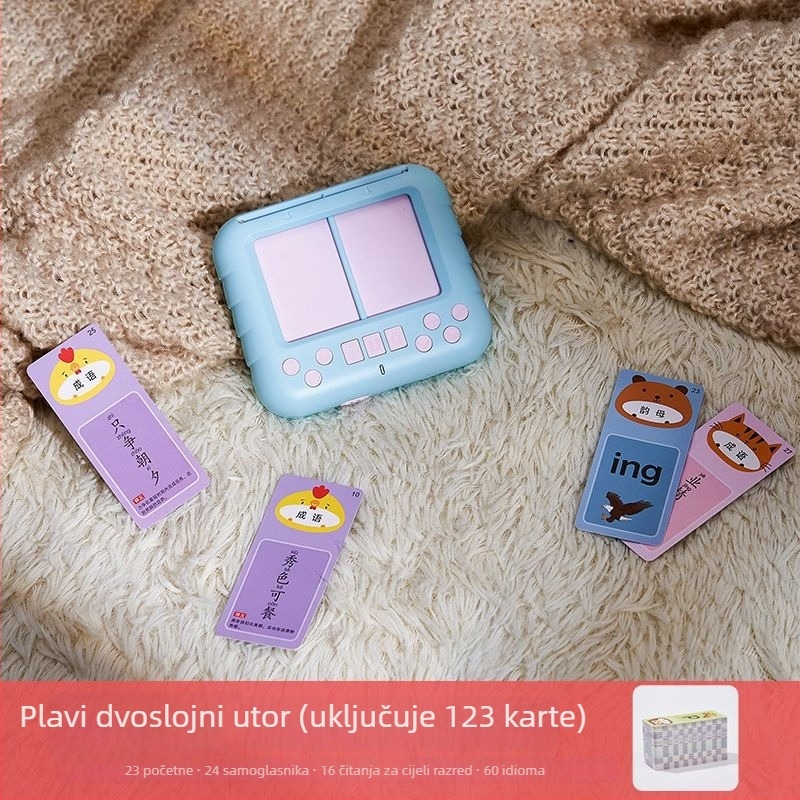 Učenički stroj za djecu — plastičan, napajan baterijom, glazbena/glasovna funkcija, za uzrast 4–6 godina