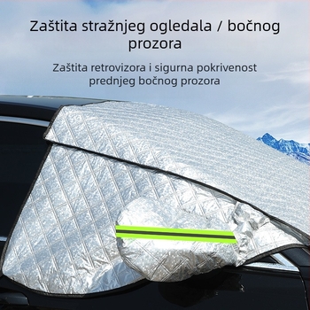 Pokrov kapote automobila zimi s magnetskim učvršćivanjem, produžena verzija, aluminijska folija, universalni model, teleskopska ugradnja
