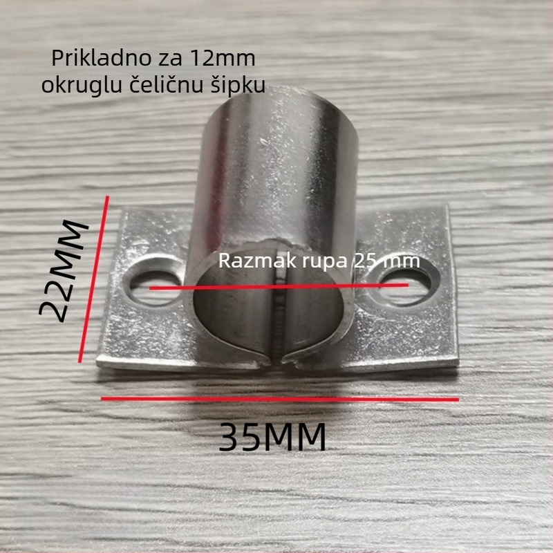 Vrata zasun tipa O s kopčom, nehrđajući čelik, model 74, polirana površina, moderni minimalistički stil