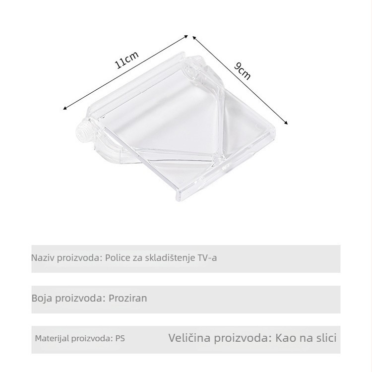 Gornji držač za TV bez bušenja, proziran, podesivi držač za router na vrhu zaslona