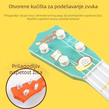 Plastična mini ukulele gitara dječja igračka za djecu 4–6 godina, kategorija gitara/bas, 3C: druge igračke do 14 godina