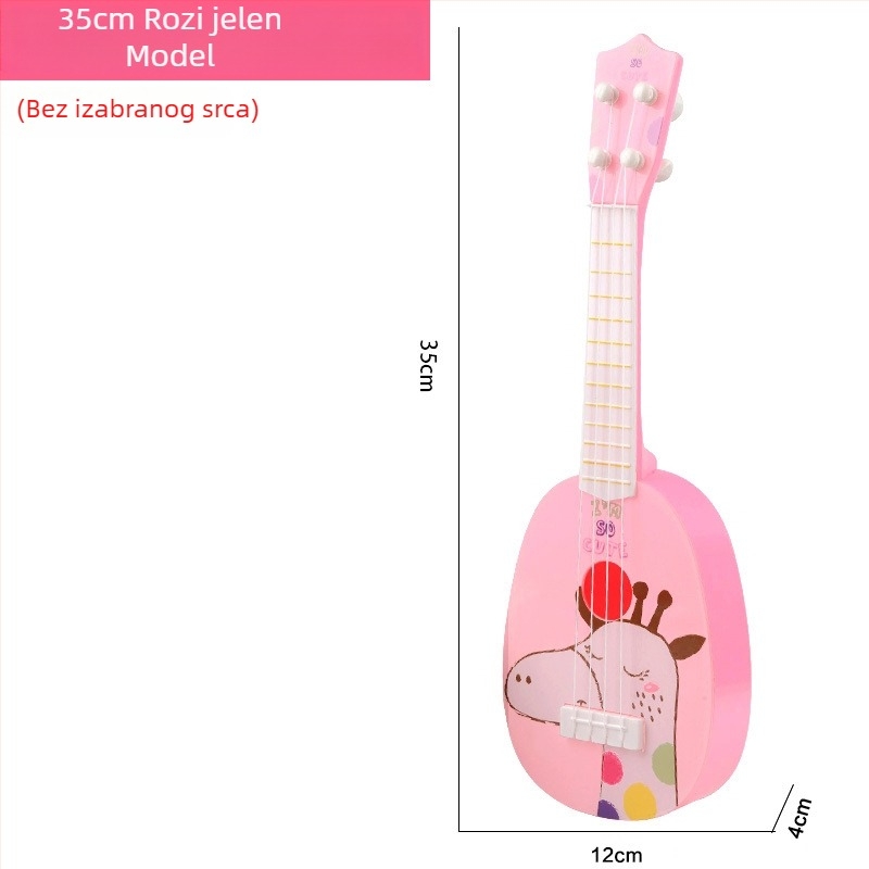 Plastična mini ukulele gitara dječja igračka za djecu 4–6 godina, kategorija gitara/bas, 3C: druge igračke do 14 godina