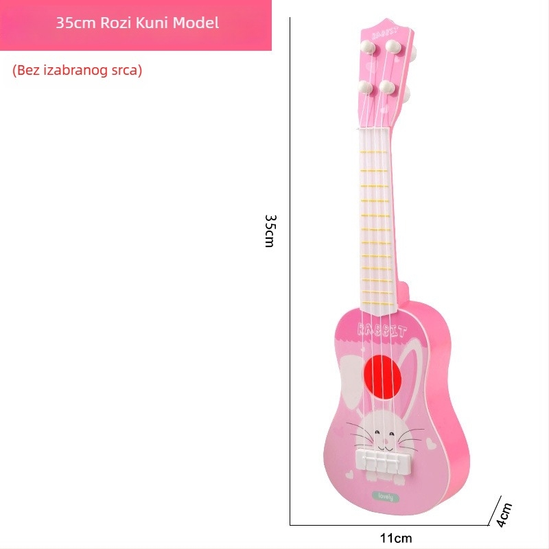 Plastična mini ukulele gitara dječja igračka za djecu 4–6 godina, kategorija gitara/bas, 3C: druge igračke do 14 godina