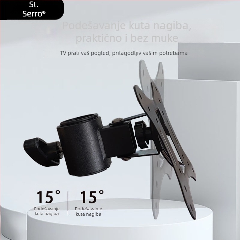San ciro D01 Potpuno metalni zidni nosač za LCD monitor s horizontalnom rotacijom za dodirne zaslone, težina 700 g