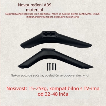 Univerzalni stolni držač TV bez bušenja za 32-43 inča LCD/Smart TV, materijal ABS/PC/Nylon, uključene vijčice