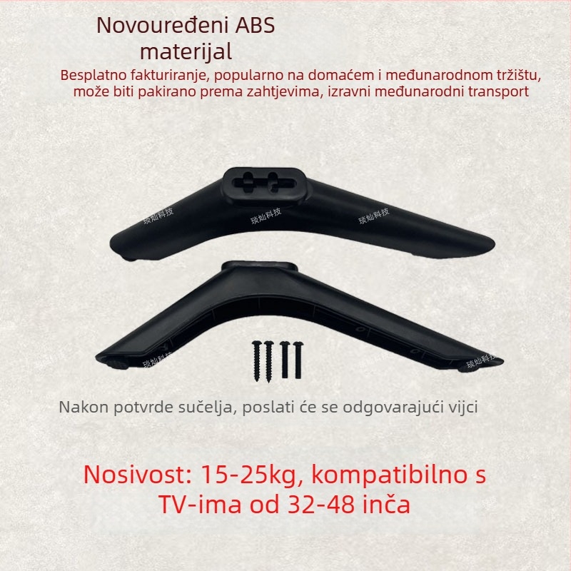 Univerzalni stolni držač TV bez bušenja za 32-43 inča LCD/Smart TV, materijal ABS/PC/Nylon, uključene vijčice