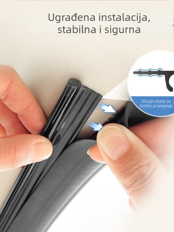 DIY komplet auto sjenila s ugrađenom vodilicom za klizanje, kukicama i kopčama, ograničivač