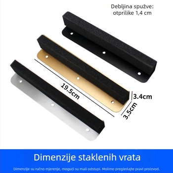 Stoper za staklena vrata XWD, aluminijska legura, jednosmjerni ublaživač udara za vanjska vrata