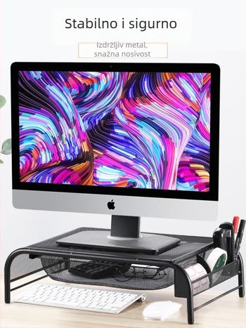 Stalak za monitor i notebook s spremnikom za pohranu, mehanička podizačka visine MST005