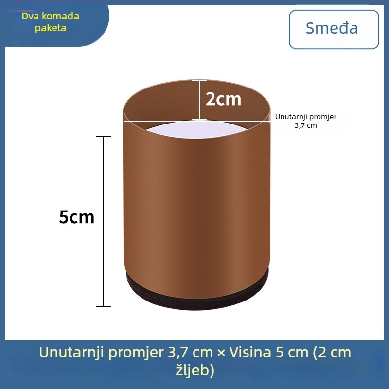Podloga za noge od karbonskog čelika s utorom za nožne noge sofa i stola, kvadratnog oblika, protuklizna, 2 cm visine, moderni minimalistički stil