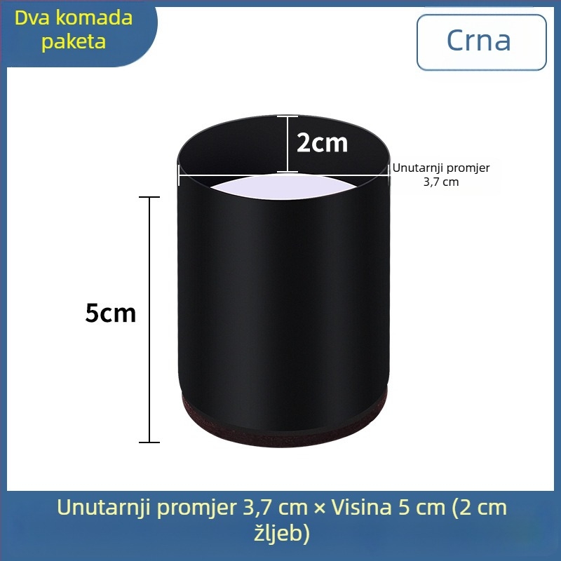 Podloga za noge od karbonskog čelika s utorom za nožne noge sofa i stola, kvadratnog oblika, protuklizna, 2 cm visine, moderni minimalistički stil