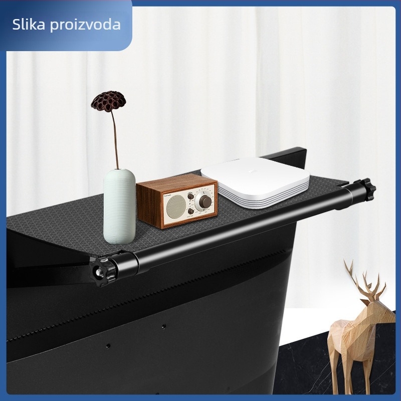 Stalak za zidni router i set-top kutiju, 5 polica, PP materijal, kuka za montažu, bez bušenja