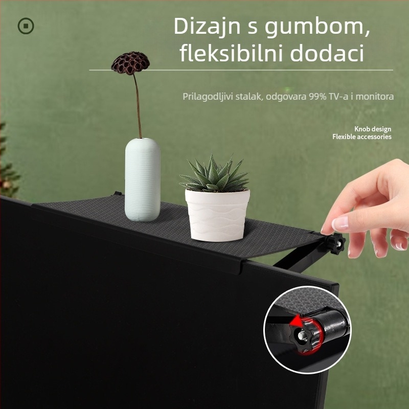 Stalak za zidni router i set-top kutiju, 5 polica, PP materijal, kuka za montažu, bez bušenja