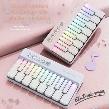 Elektronička klavijatura-igračka, ABS materijal, mini džepno piano s višefunkcionalnim značajkama, za bebe i djecu do 3 godine, unisex, 3C sigurnosna potvrda 2023152202046497