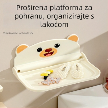 Sklopiva zidna polica za skladištenje — plastična, 1 sloj, moderni minimalistički stil, proljeće 2026 izdanje