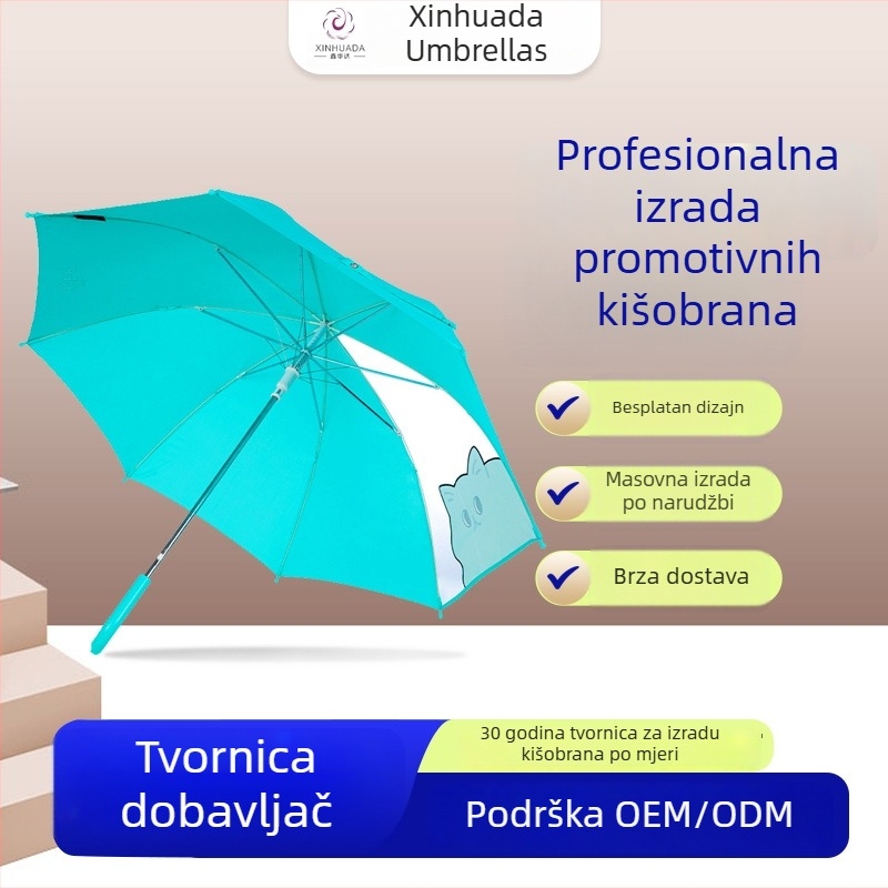 Fabricki prilagođeni dječji kišobran s slatkim karikatur logotipom, promotivni suncobran