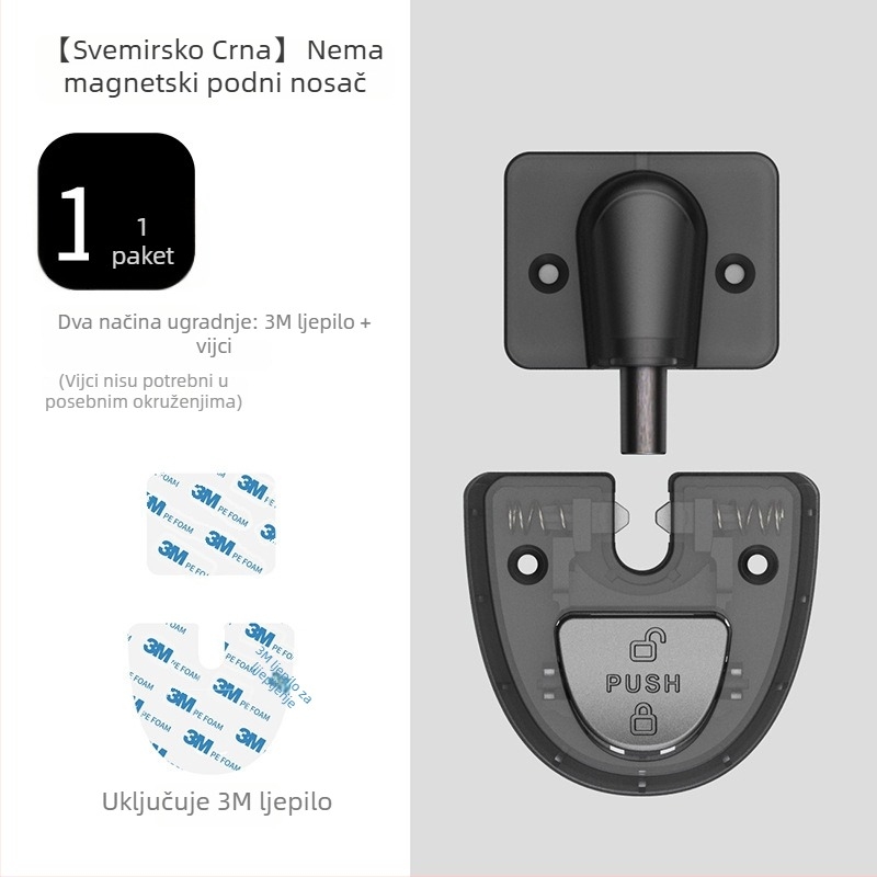 Vrata usisavač: otporno na vjetar, bez bušenja, nevidljiv kupaonski zatvarač, mehanički tiho, podno montiranje. Model Lts-jymc808. Materijal ABS+POM+3M ljepilo+ metalni dodaci. Mat završna prozirna površina. Ručno upravljanje