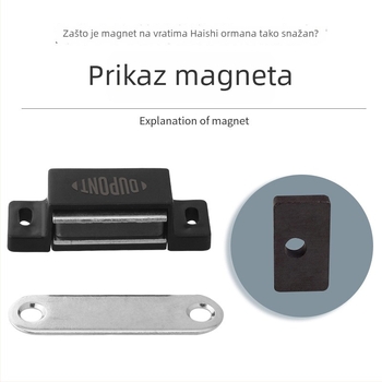 DuPont magnetska klipsa za vrata garderobe, plast i metal, model 92984, moderan jednostavan stil