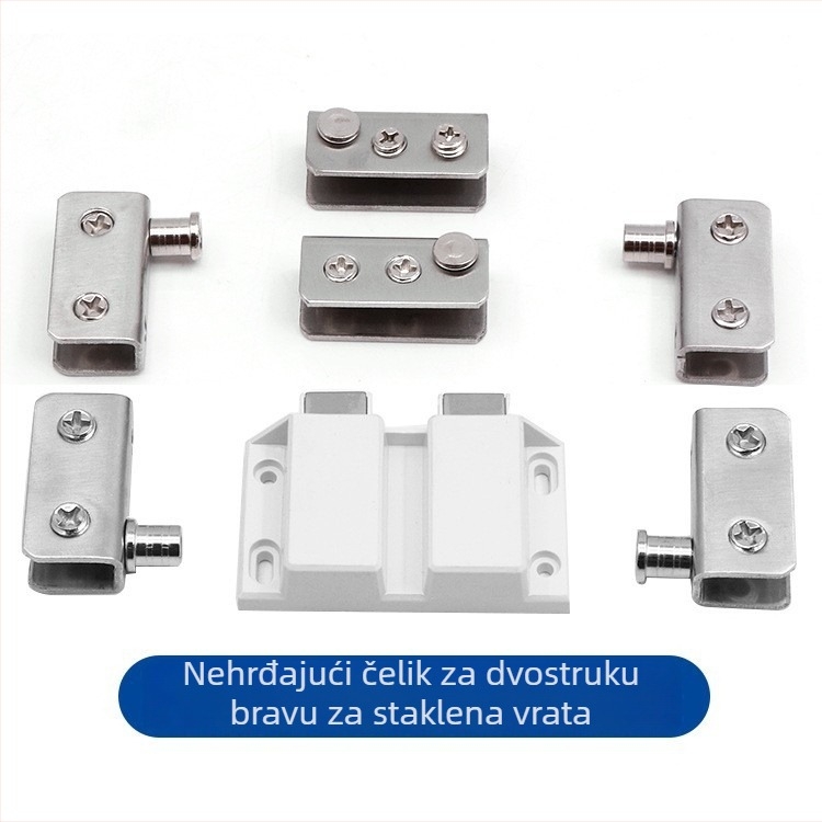 Asabie plastični i čelični držač vrata za staklene vitrine – nevidljivi udarac-povratnik s magnetskim opružnim mehanizmom, unutarnja uporaba, moderan minimalistički dizajn, jednostavan i dvostruki dodir