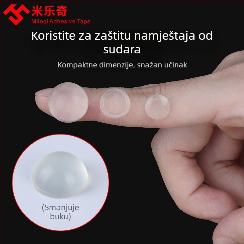 Silikonske čestice protiv sudara - Transparentna zaštitna naljepnica za kvake na vratima, Ct-03 lančana ugradnja, Standardni tip, Ručno upravljanje, Mileqi