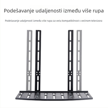 STB105 držač za TV set-top box, bez bušenja, visinski prilagodljiv, metalni nosač, nosivost 5-10 kg
