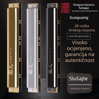 Guoguang harmonika, 28 rupa, širokog raspona, polifonička, ton C, model GG28A-1/2/3
