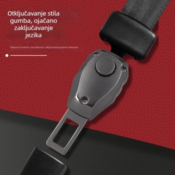 Screen Mark Produžni nastavak sigurnosnog pojasa za automobil - Cinkova legura + gornji sloj kože, Model 202507072107, Moguće ispis logotipa, Ekskluzivni prekogranični dobavljač
