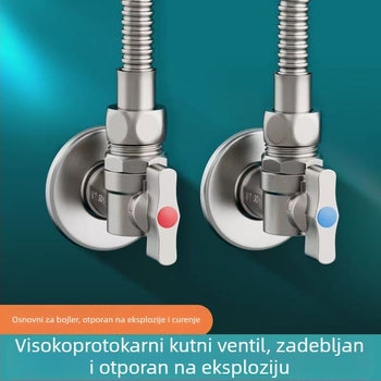 Kutni ventil za vodu, ručno upravljanje, regulacija protoka