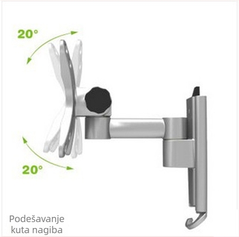 Gibbon L03 zidni nosač TV od aluminijske legure, sklopivi, nosivost 18 kg