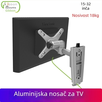 Gibbon L03 zidni nosač TV od aluminijske legure, sklopivi, nosivost 18 kg