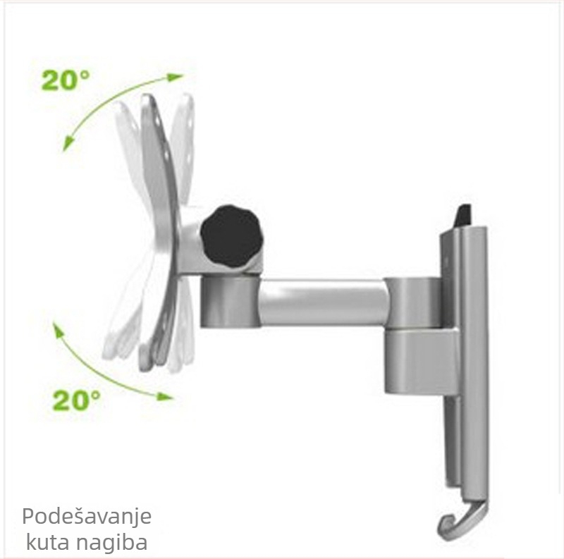 Gibbon L03 zidni nosač TV od aluminijske legure, sklopivi, nosivost 18 kg