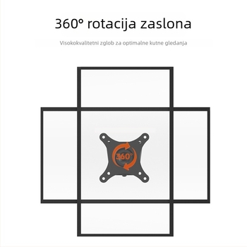 Držač monitora za zidnu montažu – kompaktan i izdržljiv, rotirajući i podesivi; Materijal: hladno valjana čelika; Model: D13F; Težina: 2000 g