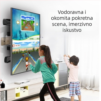 Šestokraki rotirajući zidni nosač za televizor s mogućnošću prijelaza između horizontalne i vertikalne pozicije; izrađen od hladno valjanog čelika i ABS-a.