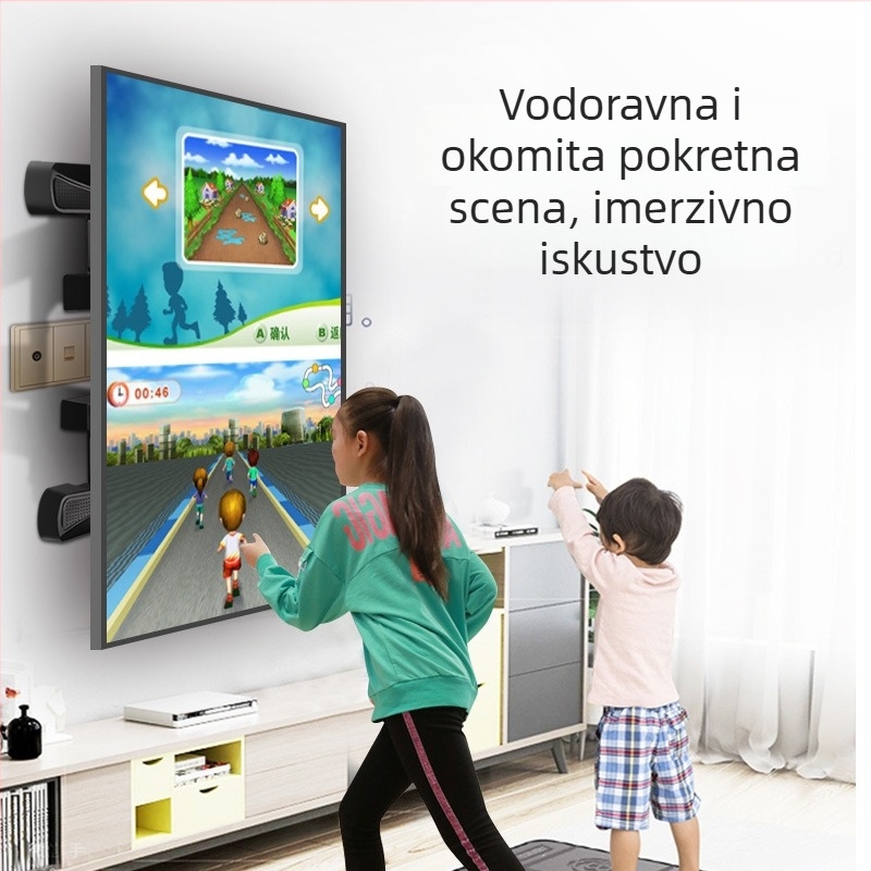 Šestokraki rotirajući zidni nosač za televizor s mogućnošću prijelaza između horizontalne i vertikalne pozicije; izrađen od hladno valjanog čelika i ABS-a.