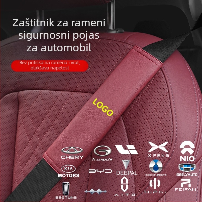 Pamukasta jastučnica za sigurnosni pojas u automobilu, praktičan unutarnji dodatak, 100% pamuk, moguć tisak logotipa, prilagodljiv