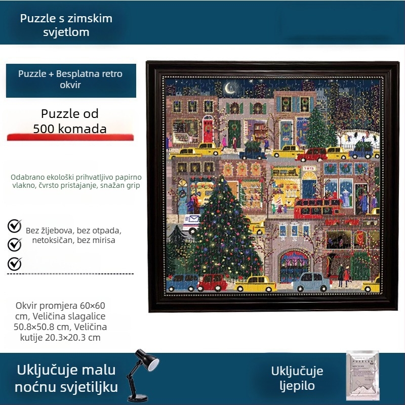 Winter Lights 500-dijelni plosnati papirnati puzzle, marka Light of Winter Lights, za dob od 14 godina